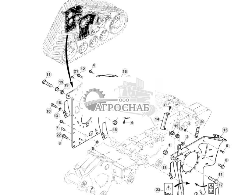 Опоры и крепления, главная рама, левая гусеница - ST832826 324.jpg